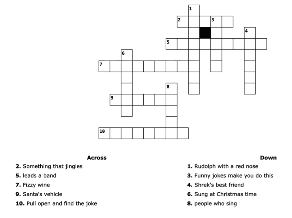 Sound Warriors Christmas Crossword for download